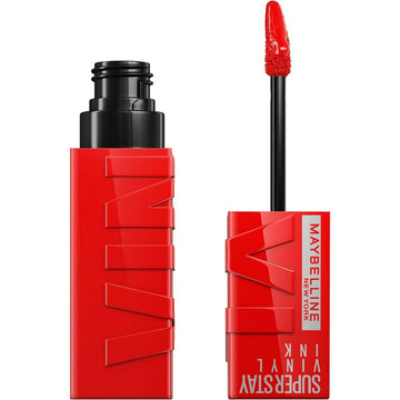 skimrande läppstift Maybelline Superstay Vinyl Link 25-red-hot