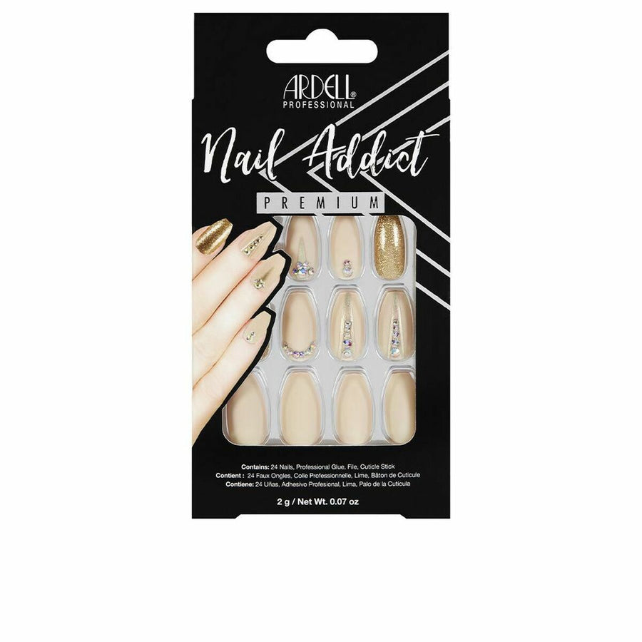 Lösnaglar Ardell Nail Addict Nude Jeweled (24 pcs)