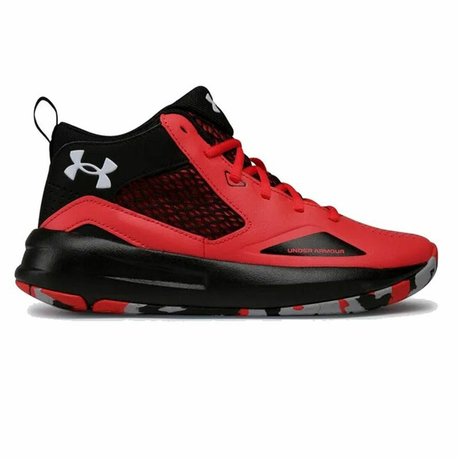 Basketball Shoes for Adults Under Armour Lockdown 5 Black Red