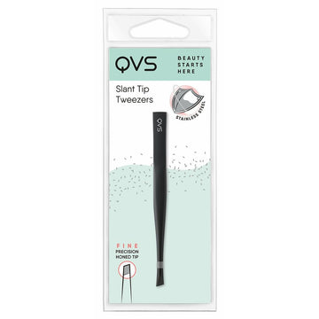 Tweezers for Plucking QVS Stainless steel Black