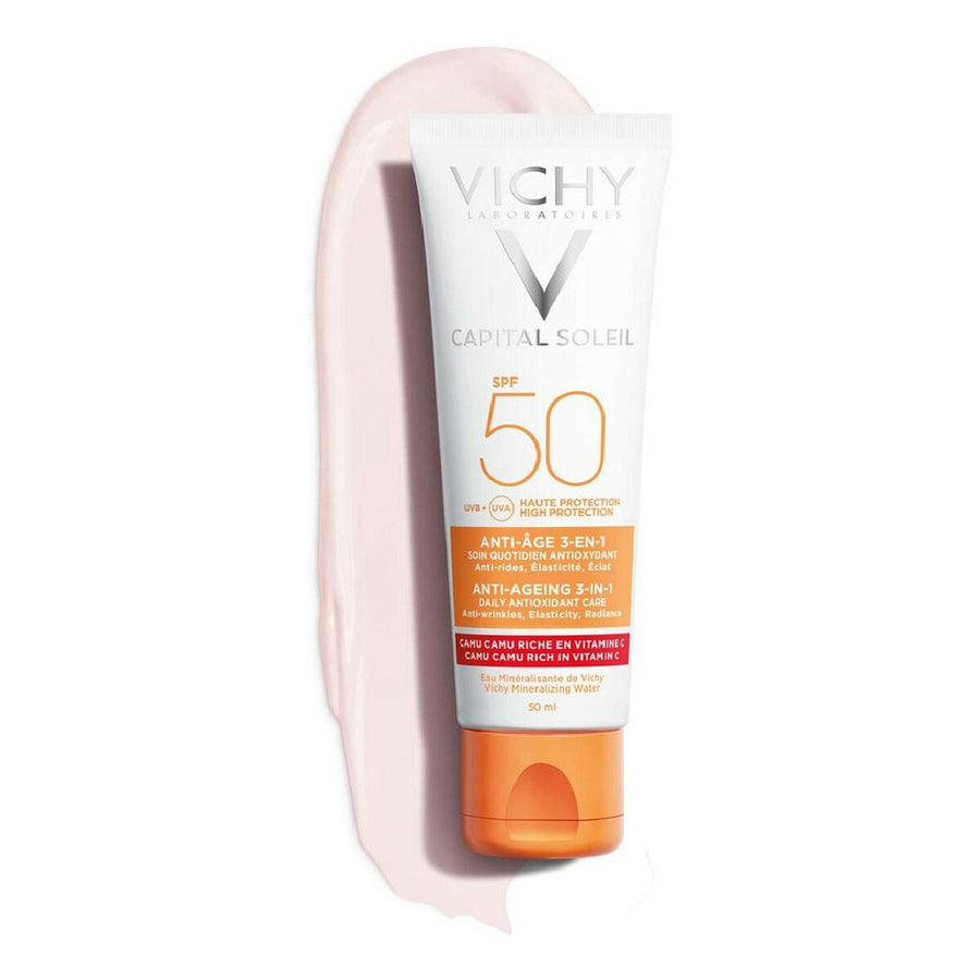 Facial Sun Cream Capital Soleil Vichy VCH00115 Spf 50 50 ml 3-in-1 Anti-ageing