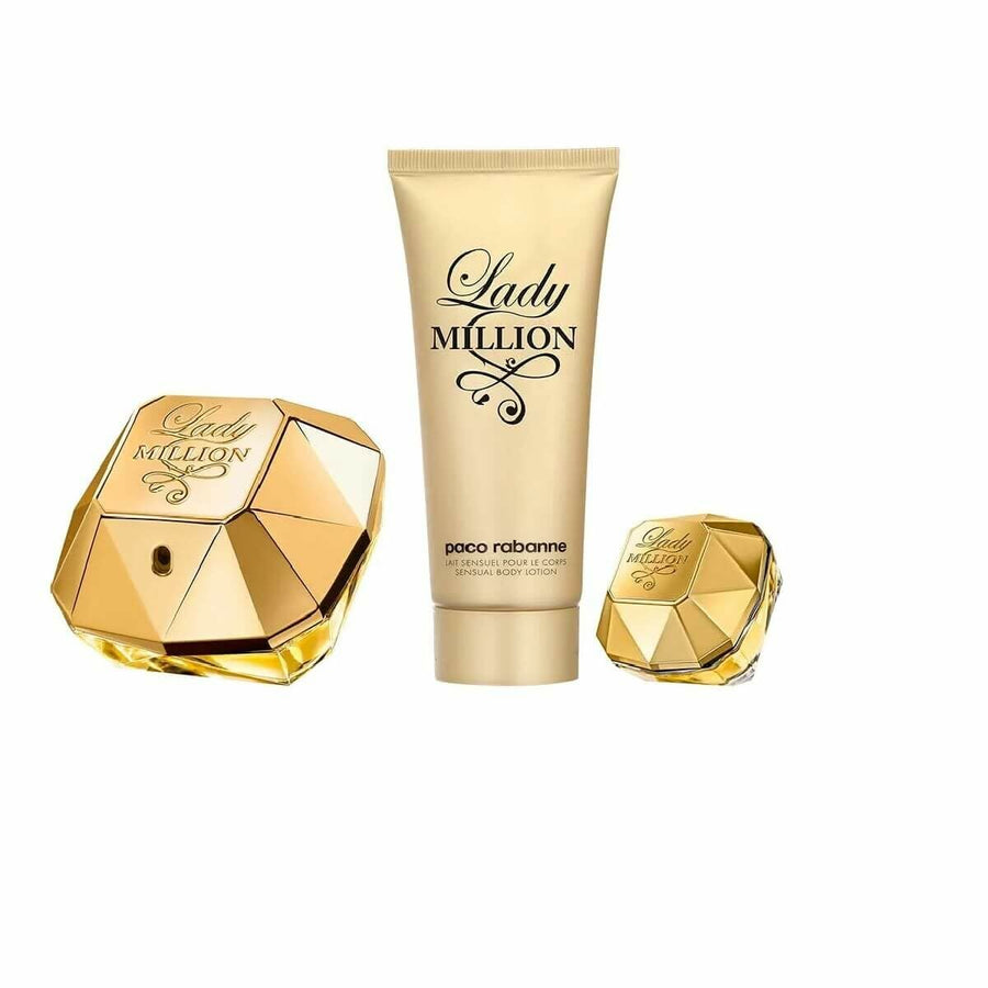 Parfymset Damer Paco Rabanne EDP Lady Million EDP 3 Delar