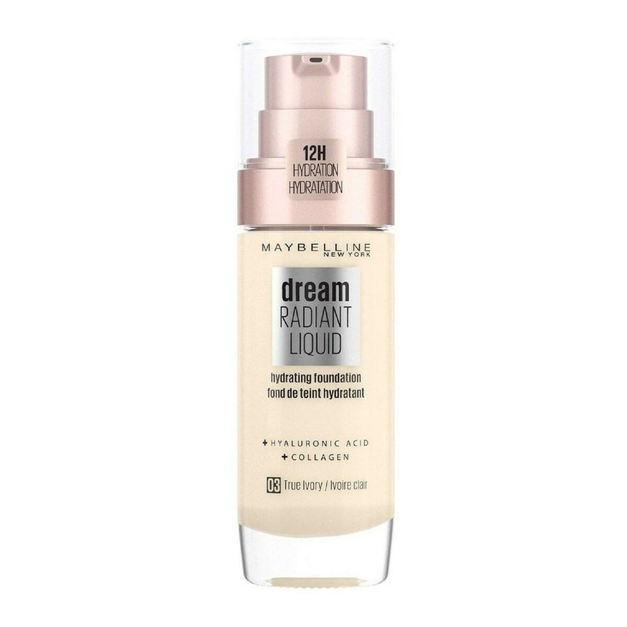 Flytande makeupbas Maybelline Dream Satin Liquid 3-true ivory (30 ml)