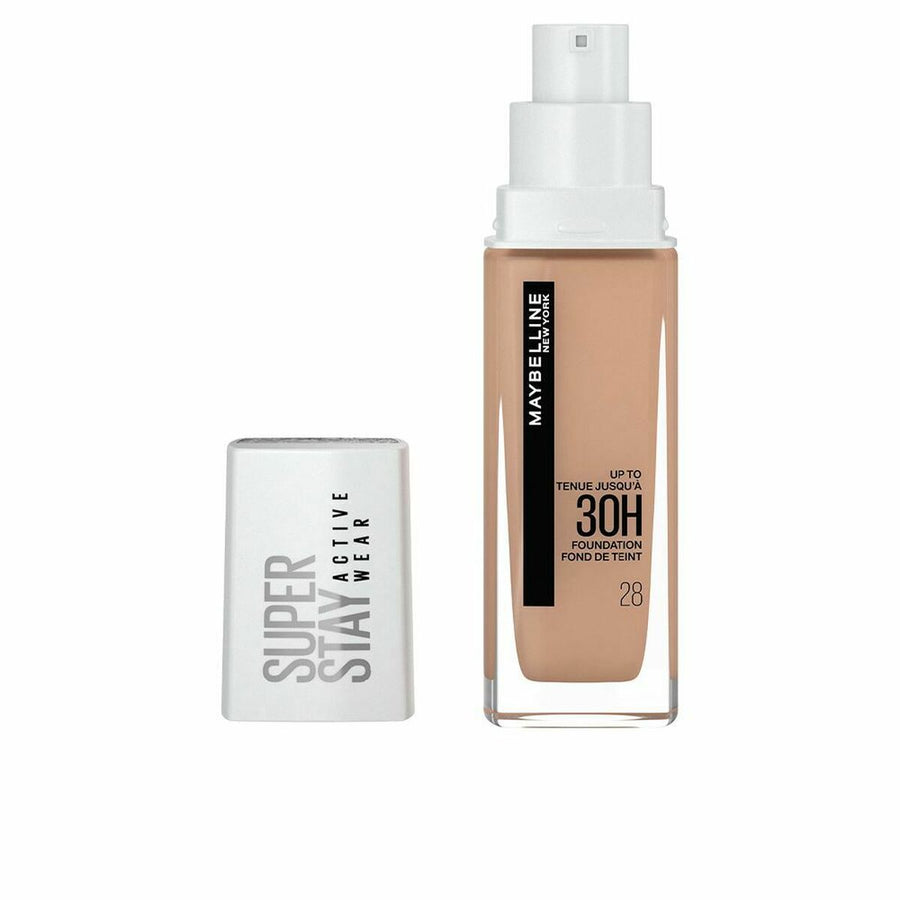 Flytande makeupbas Maybelline Superstay Activewear 30 h Foundation 28 Soft Beige (30 ml)