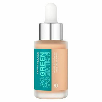 Flytande makeupbas Maybelline Green Edition Nº 60 Olja (20 ml)