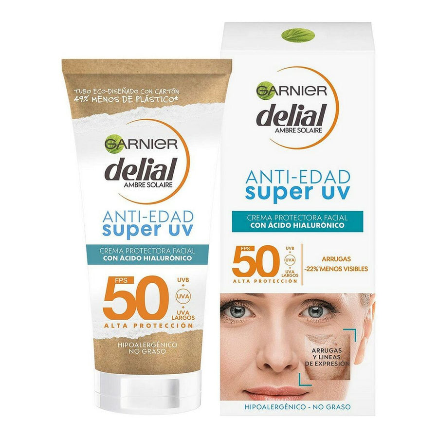 Solkräm Super UV Garnier Anti age Spf 50 (50 ml)