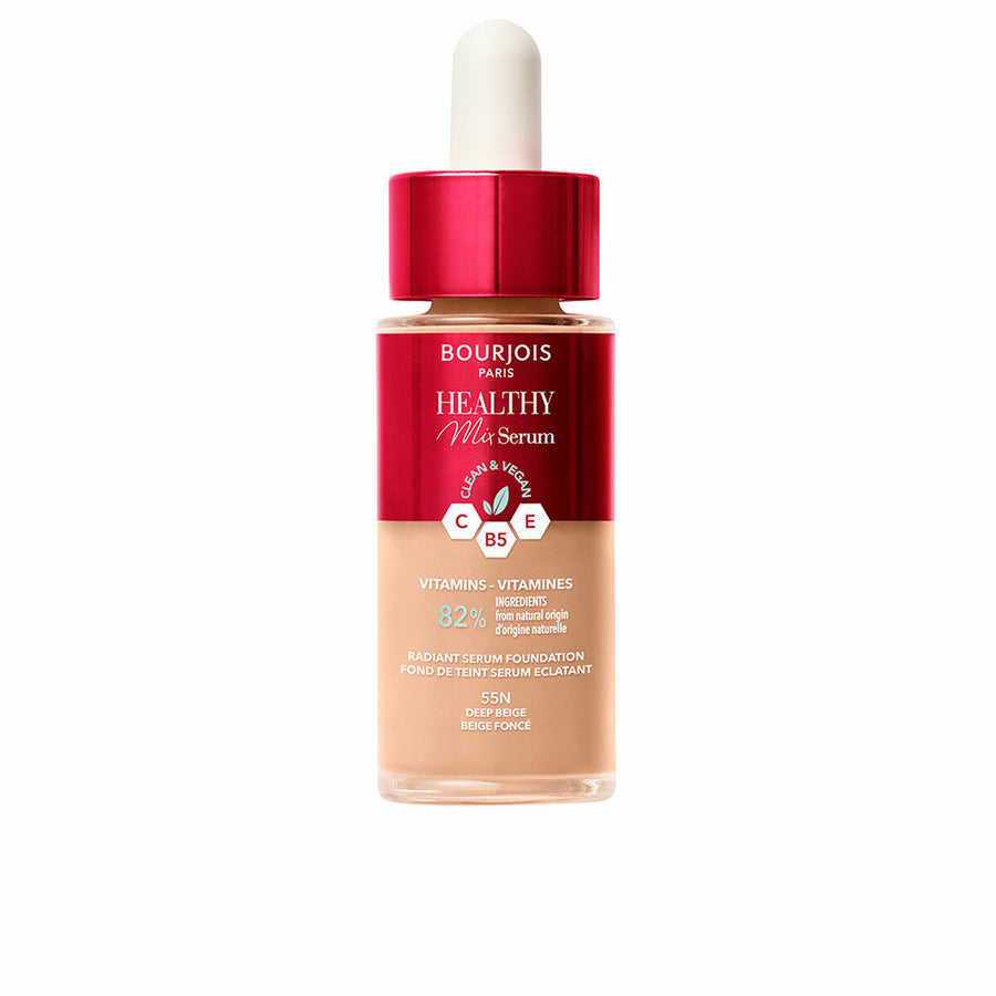 Flytande makeupbas Bourjois Healthy Mix Serum Nº 55N Deep beige 30 ml