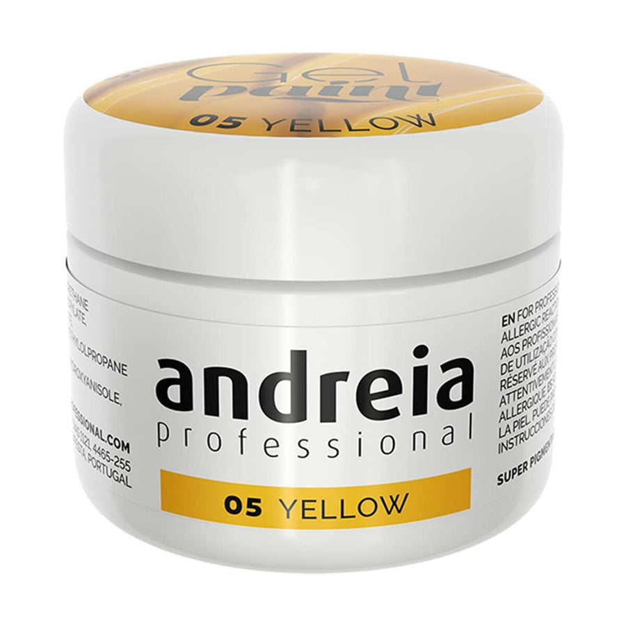 Gel nail polish Andreia Gel Paint 4 ml Yellow Nº 05