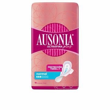 Normal Sanitary Pads with Wings Ausonia Plus Ultrafine 16 Units