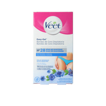 Body Hair Removal Strips Veet Bandas De Cera Sensitive skin (16 Units)