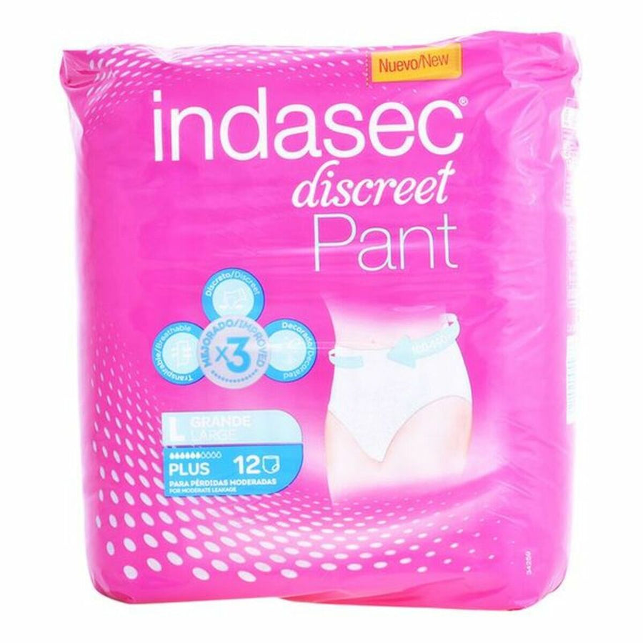 Inkontinensblöjor Pant Plus Talla Grande Indasec 3821862 (12 uds)