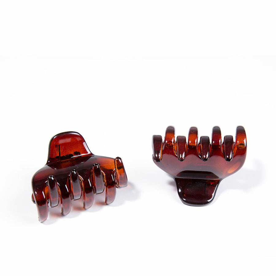 Hair clips Inca Pinza Mediana Brown 2 Units