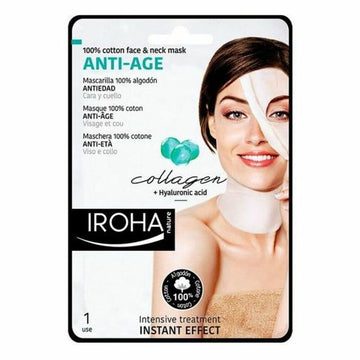 Vitaliserande anti-agingmask Cotton Face & Neck Iroha Cotton Face Neck Mask (1 antal)