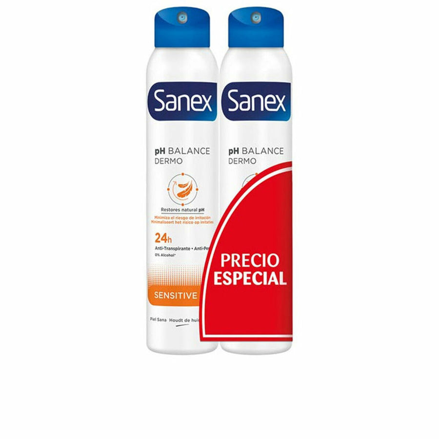 Spray Deodorant Sanex Sensitive 2 Units 200 ml