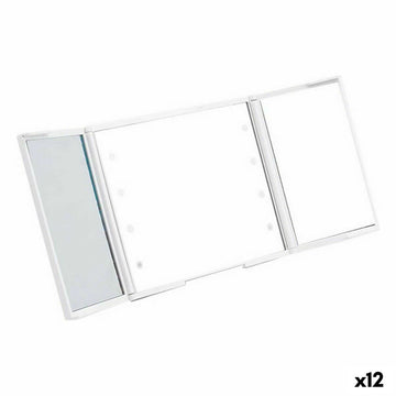 Taschenspiegel LED Leicht Weiß 1,5 x 9,5 x 11,5 cm (12 Stück)